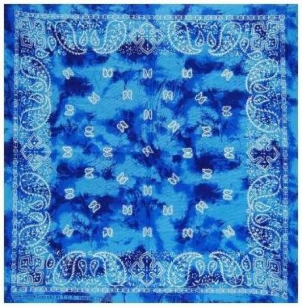 Bandana:  Batik-Blau