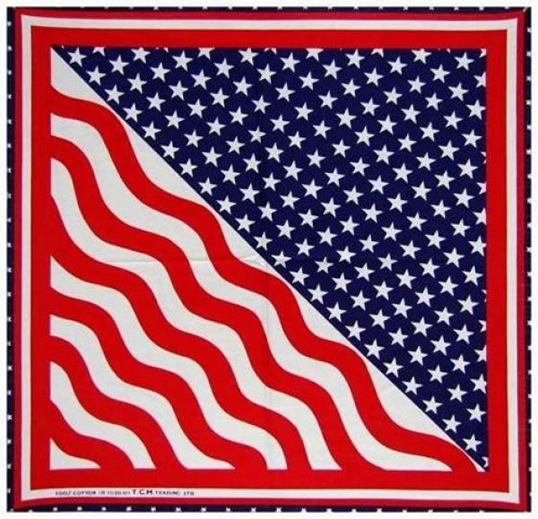 Bandana:  USA diagonal